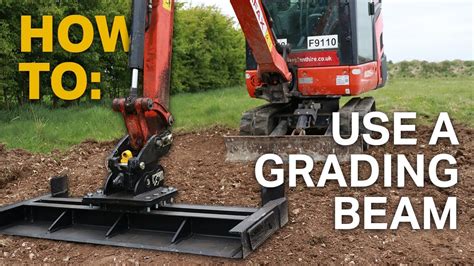 mini excavator grading blade|grading beam for excavators.